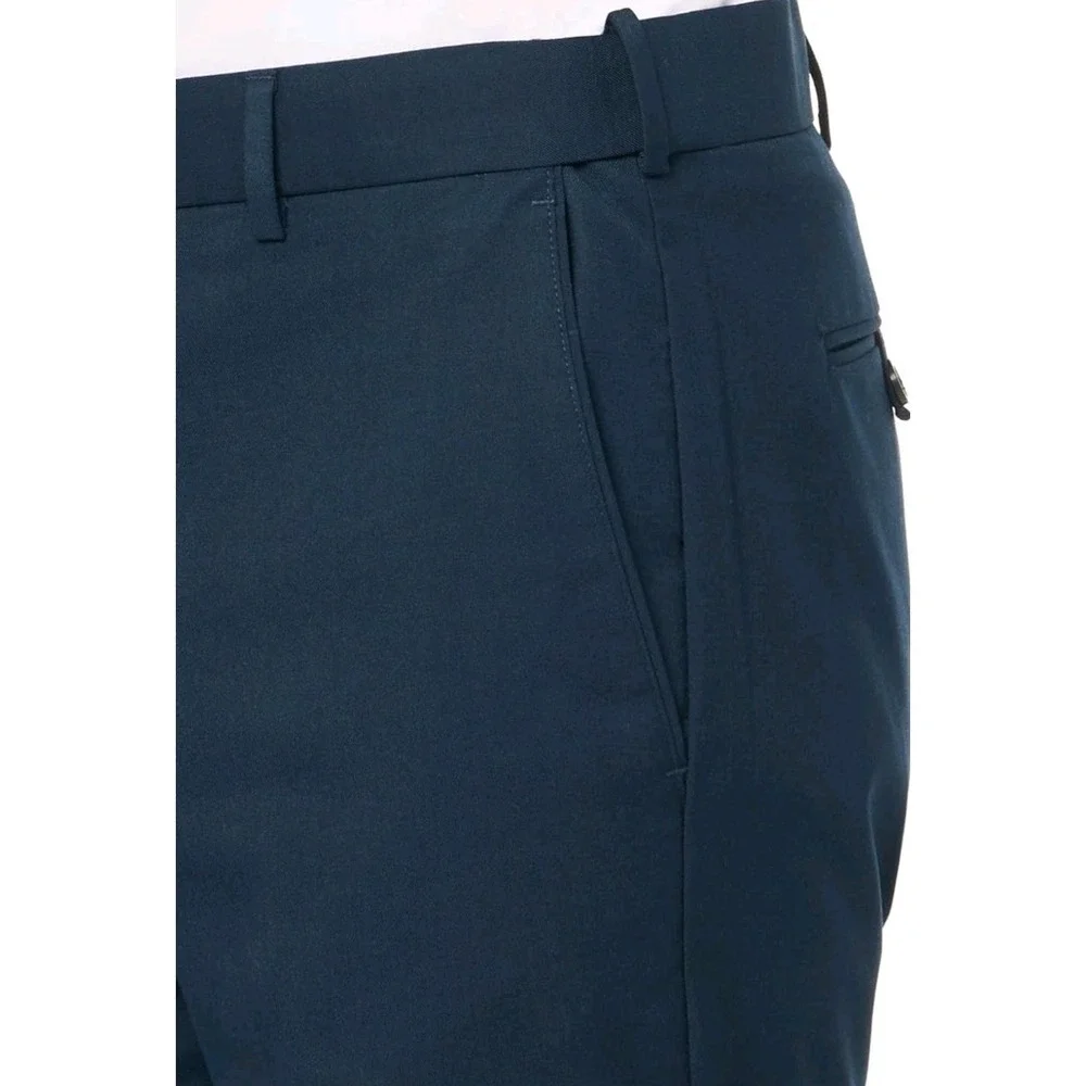 NWT Savane Dress Pants Black Straight Fit Tapered Fit No Iron 36X32
